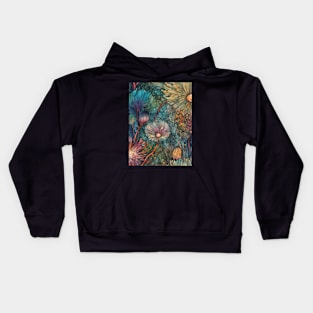 Colourful Painted Flowers Kids Hoodie